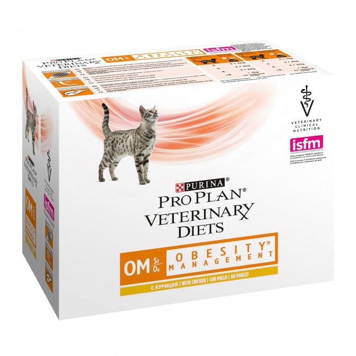 [10412] Pro Plan Feline OM Obesity Management (10 sachets 85 g) - Purina Veterinay Diets