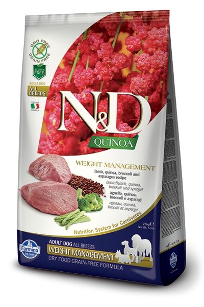 Quinoa Weight Management Lamb & Brocoli (Contrôle du Poids Agneau) (2.5 kg) - Farmina