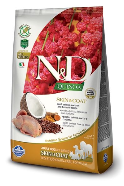 Quinoa Skin & Coat Quail (Peau et Pelage Caille) (2.5 kg) - Farmina
