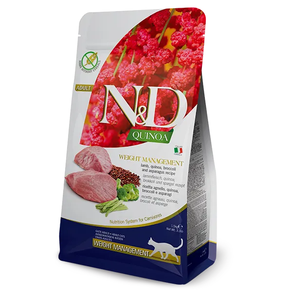 [10509_28528] Quinoa chat Weight Management Lamb (Contrôle du Poids Agneau) (5 kg) - Farmina