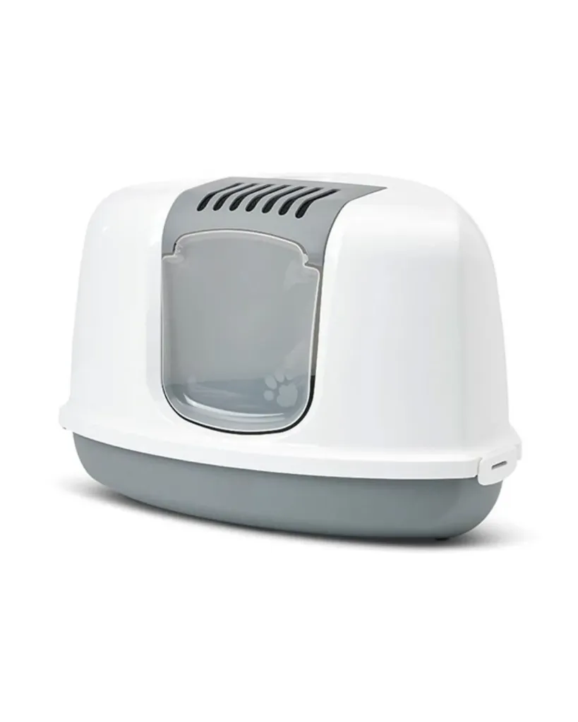 [10728] Maison toilette Nestor corner blanc et gris - Savic