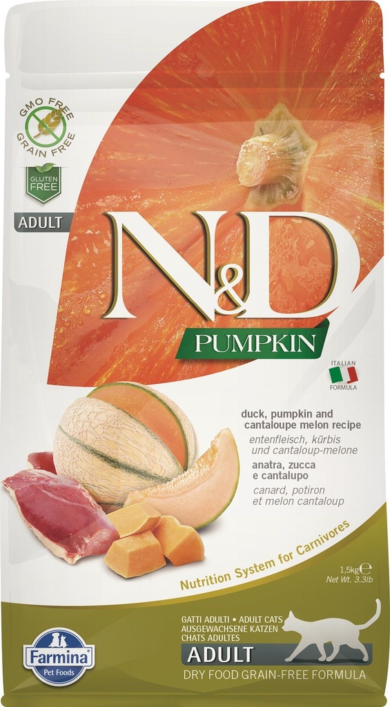 [10818_19303] Potiron Canard & Melon Chat adulte (1.5 kg) - Farmina