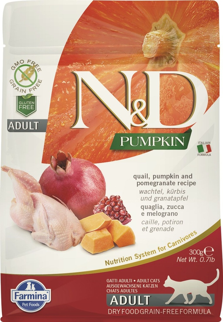 [10821_19318] Potiron Caille & Grenade chat adulte (1.5 kg) - Farmina