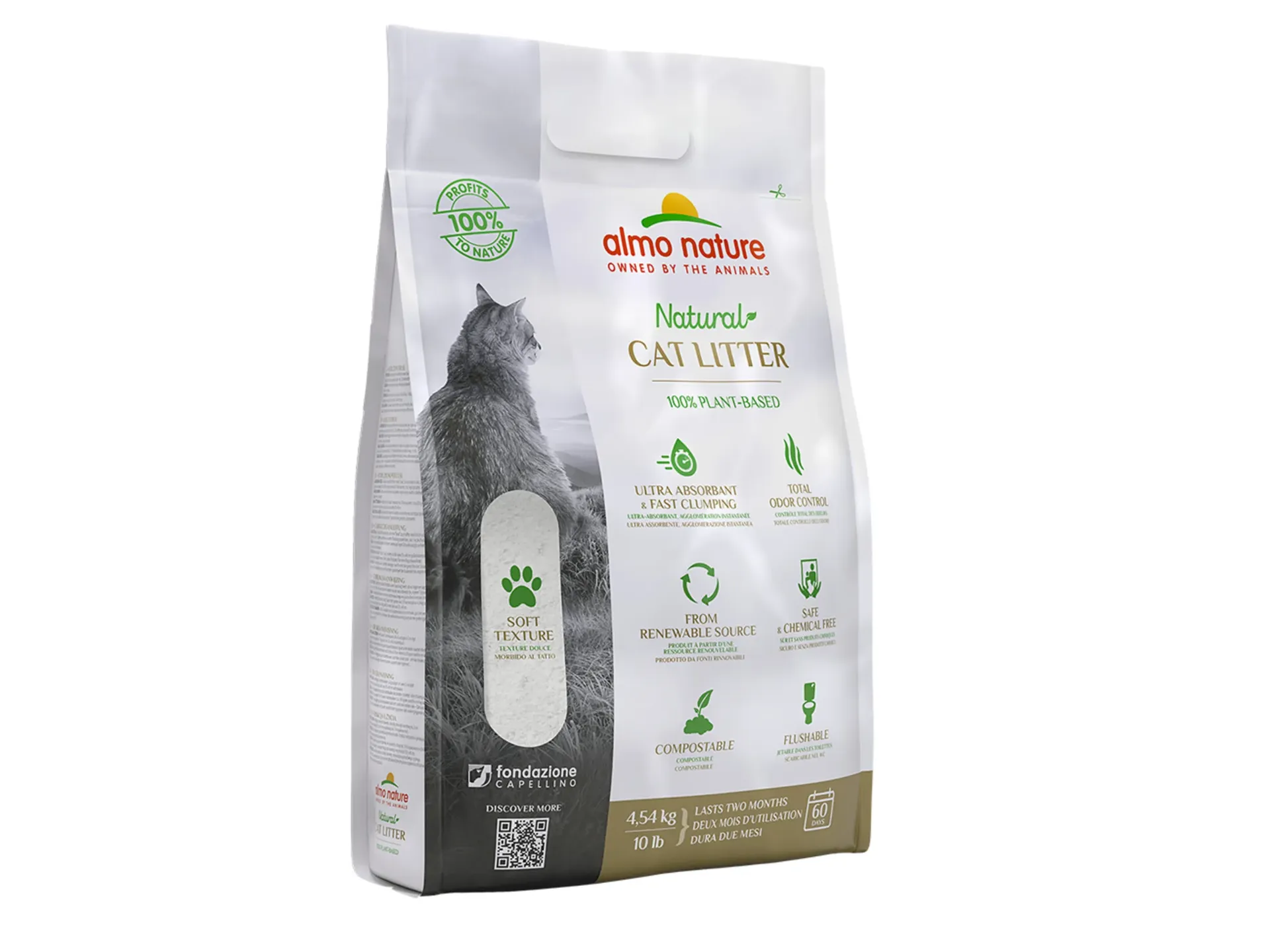 Litière biodégradable pour chat (4.54 kg) - Cat Litter Almo Nature