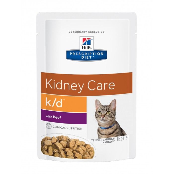Feline k/d boeuf (12 sachets 85 g) - Hill's Prescription Diet