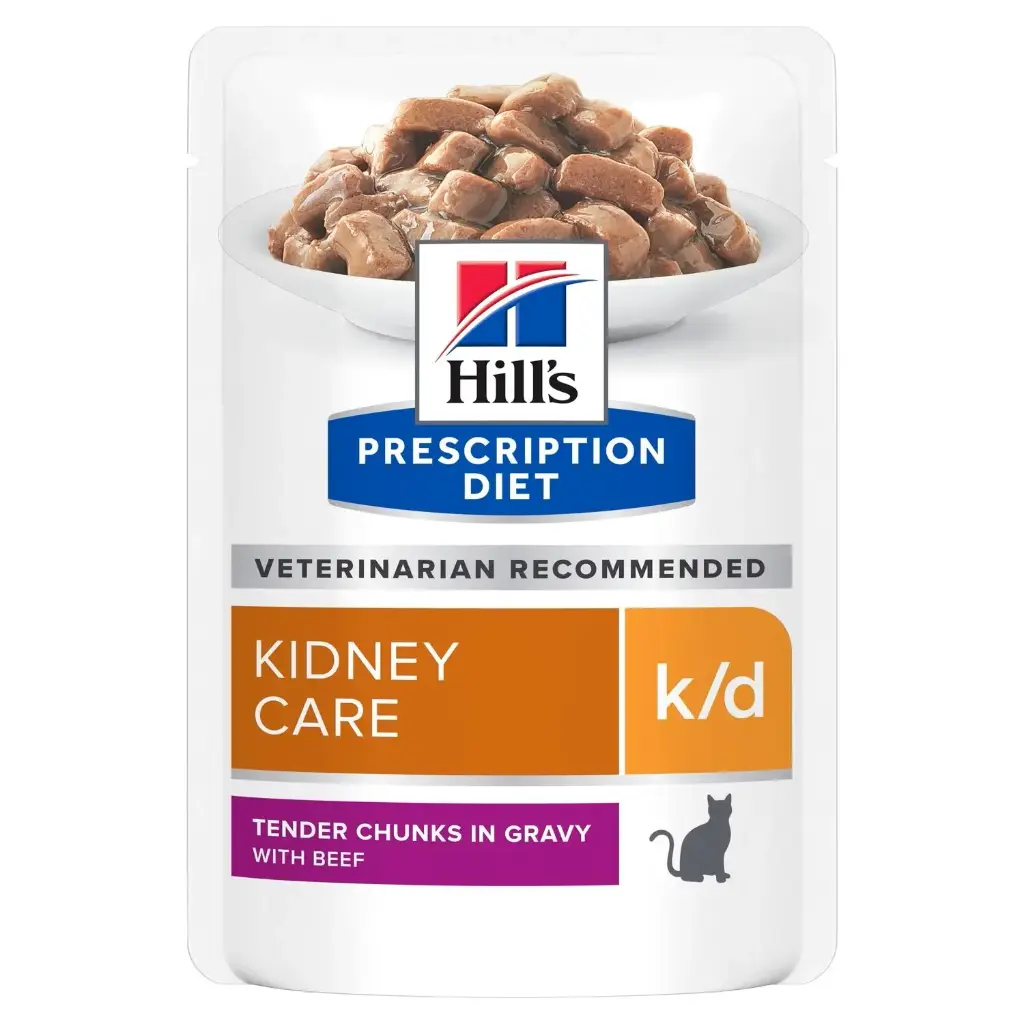 Feline k/d boeuf (12 sachets 85 g) - Hill's Prescription Diet