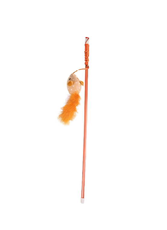 Canne à pêche "Souris" orange - Flamingo