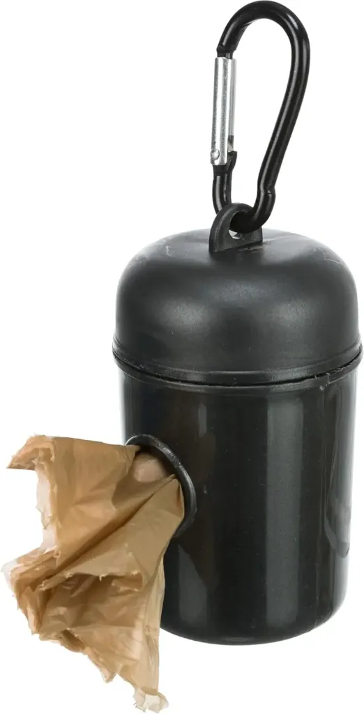 Distributeur en plastique avec mousqueton de sacs ramasse crottes (coloris aléatoire) - Trixie