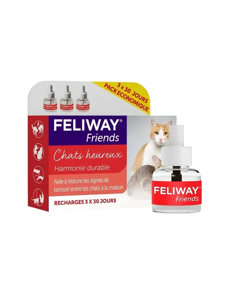 [10923] Feliway Friends recharge pour diffuseur (pack de 3, 48 ml) - Ceva