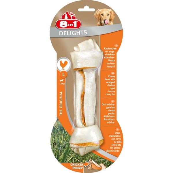 Os à mâcher noué Delight "L" - 8 in 1