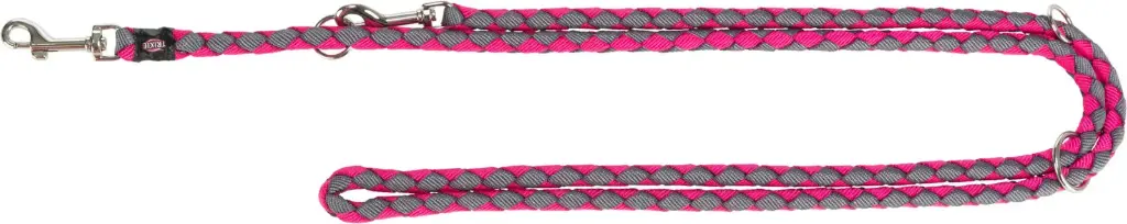 Laisse réglable "Cavo" - Fushia / gris graphite (S-M) - Trixie