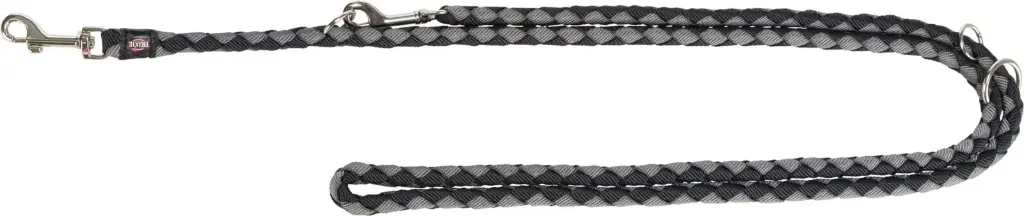 Laisse réglable "Cavo" - Noir/gris graphite (S-M) - Trixie