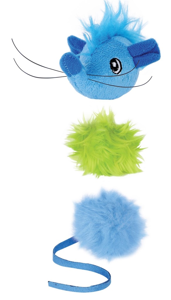 [11053] Jouet Fuzzy Rat Multi Pack - Petstages