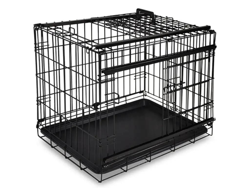 [11070_19852] Cage métallique pliable "Premium" noire (Taille 2) - Vadigran