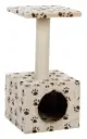Arbre à chat Zamora beige avec traces de pattes noires - Trixie
