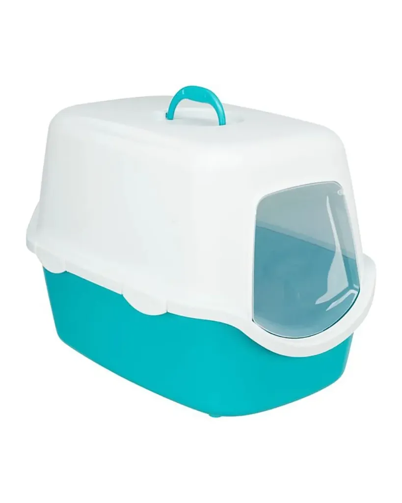 Bac à litière Vico turquoise et blanc - Trixie