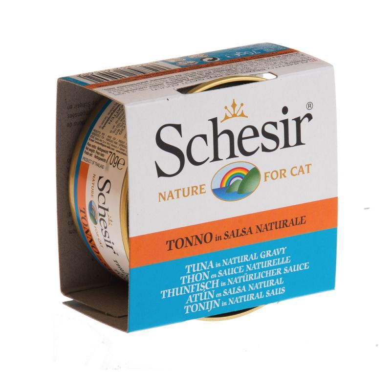 Boîte pour chat "En sauce" - Thon avec daurade (70 g) - Schesir