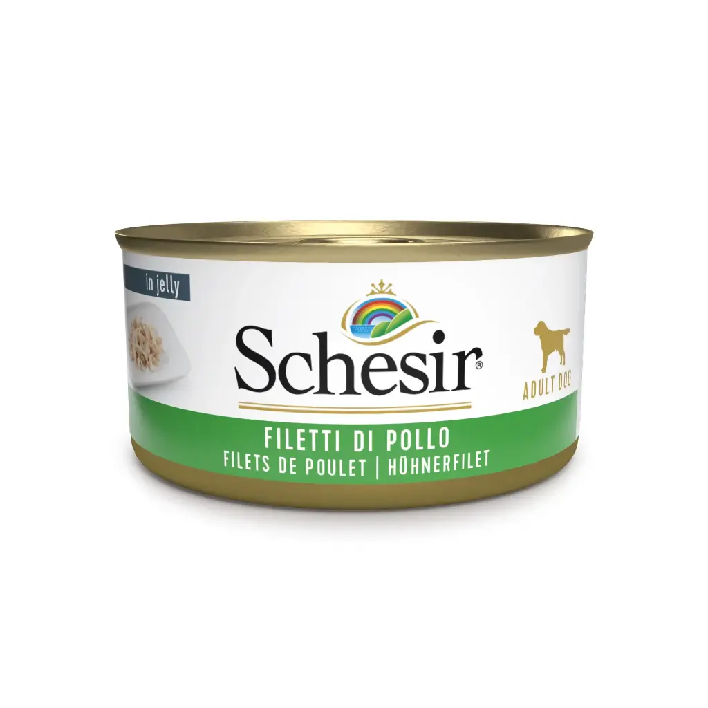 Boîte de pâtée pour chien en gelée - Filets de poulet (150 g) - Schesir
