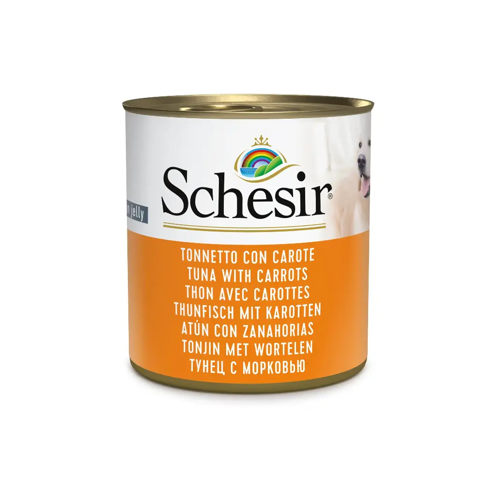 Boîte de pâtée pour chien en gelée - Thon avec carottes (285 g) - Schesir