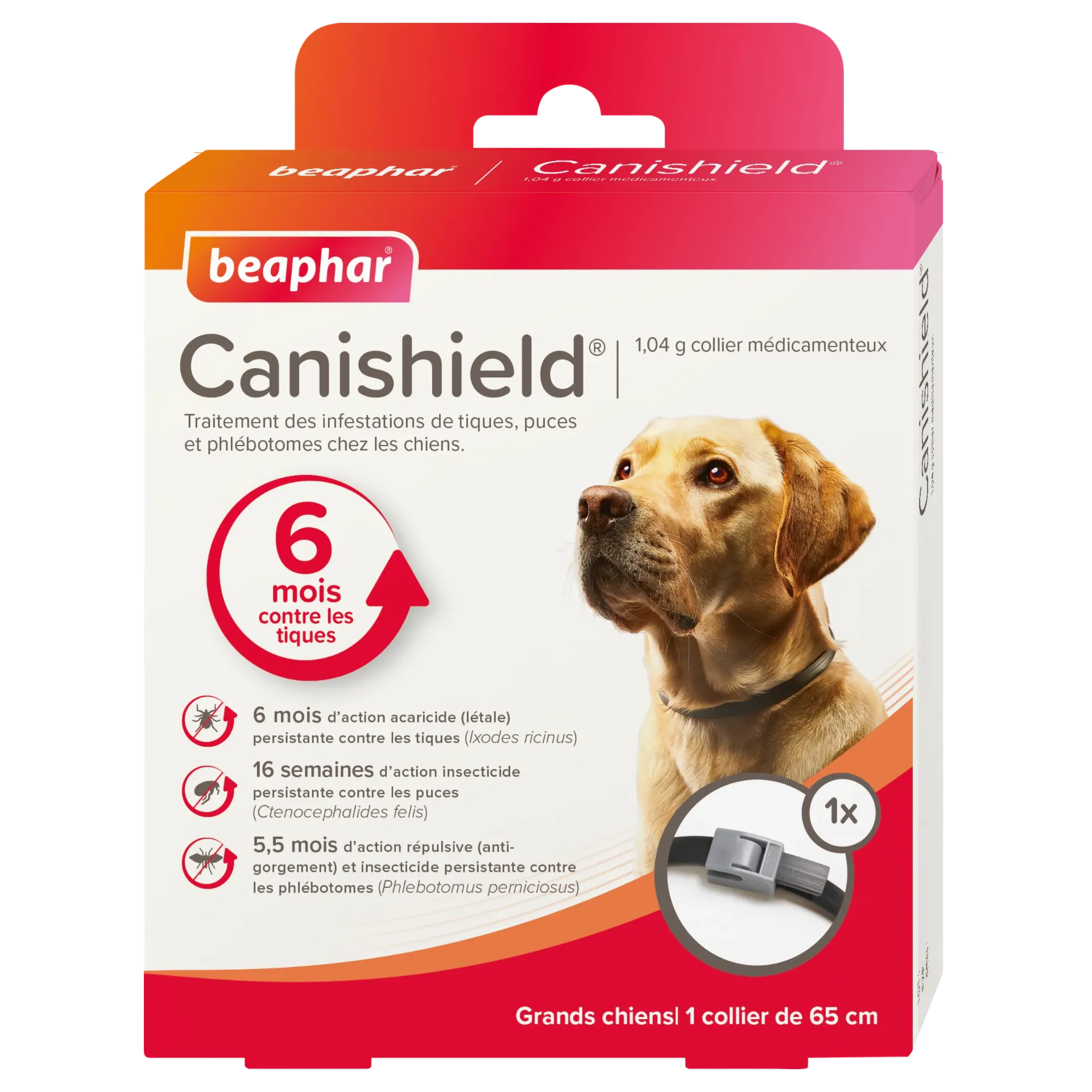 Collier médicamenteux pour grands chiens "Canishield" (1 collier) - Beaphar