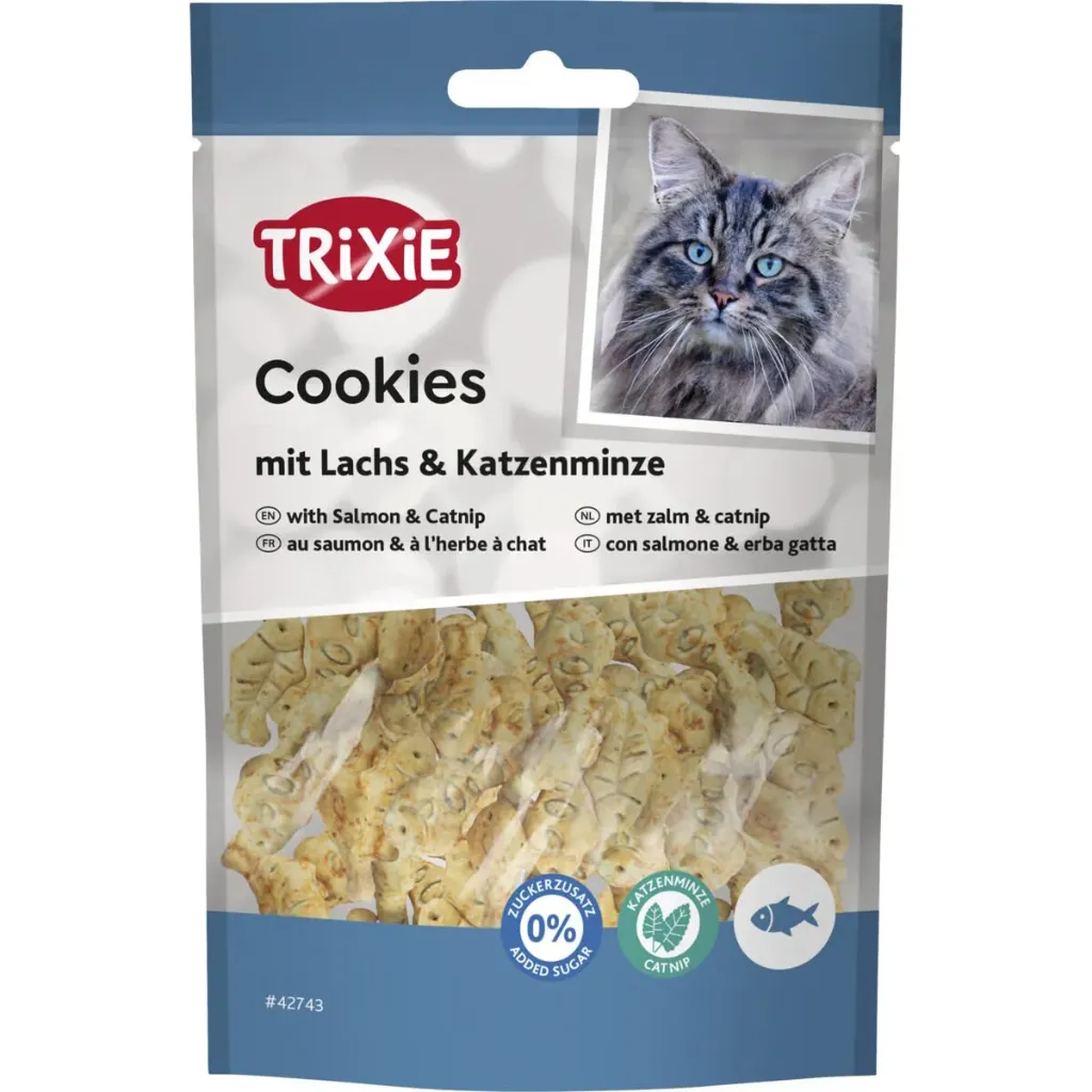 Friandises "Cookies" saumon et catnip (50 g) - Trixie