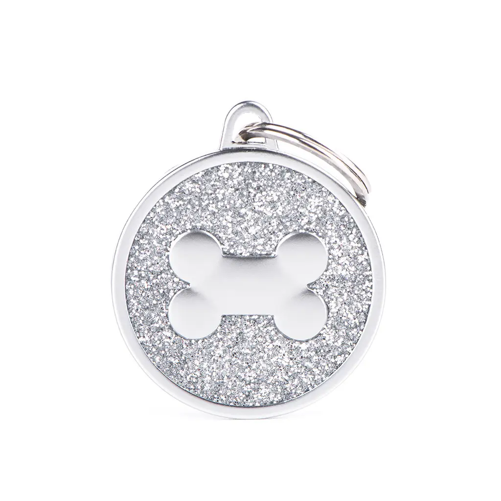 Médaille "Shine" rond gris (L) - MyFamily