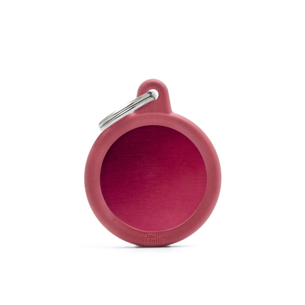 Médaille Rond "Hustag" rouge - MyFamily