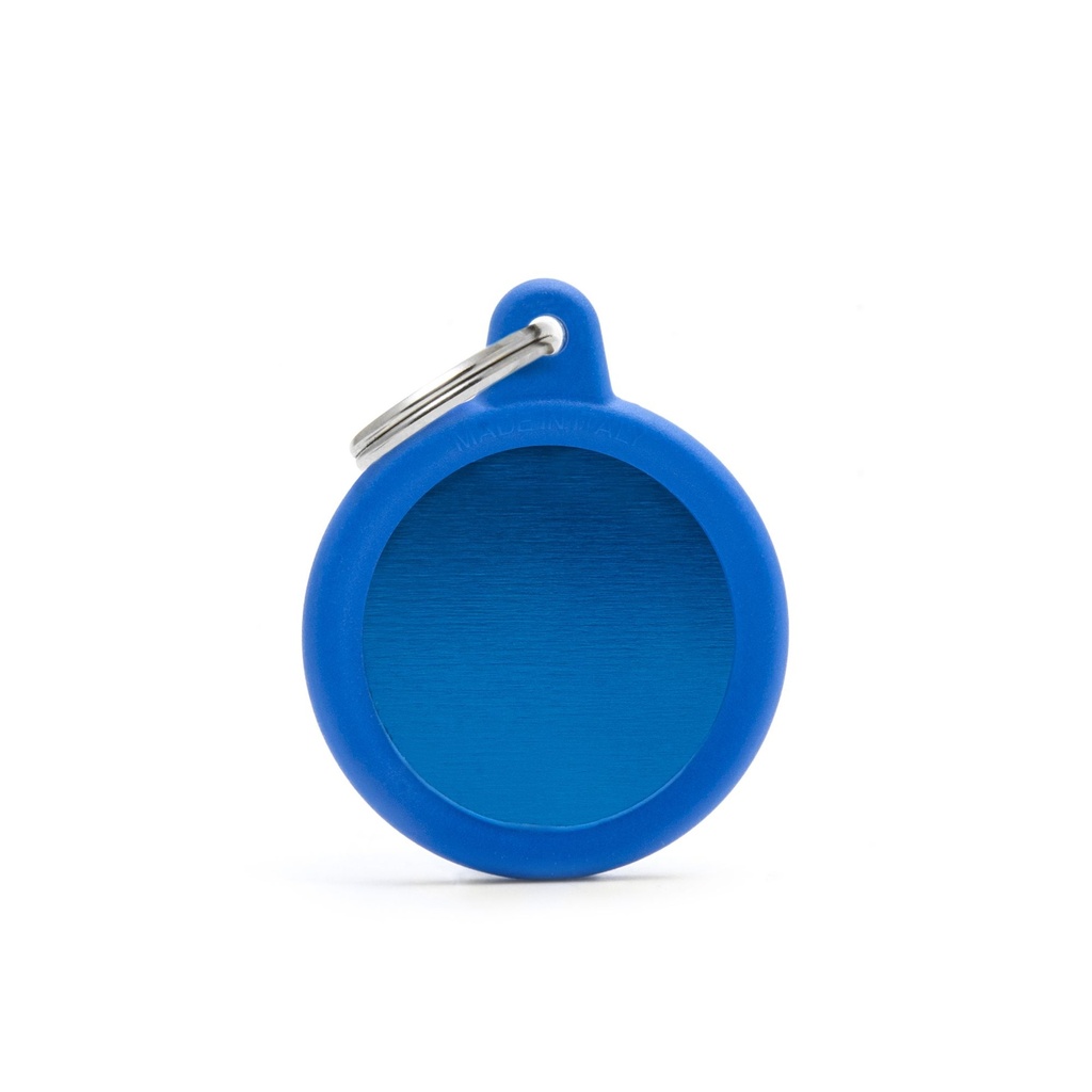 Médaille Rond "Hustag" bleu - MyFamily