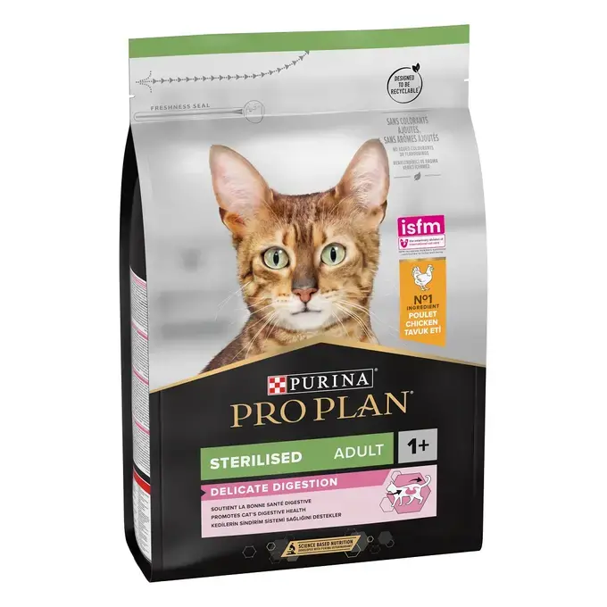 PRO PLAN Sterilised Cat Adult DELICATE DIGESTION Poulet (1.5 kg) - Purina