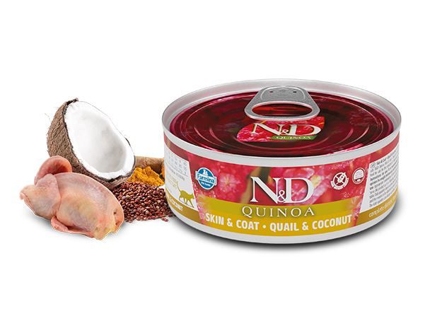 Chat boîte quinoa caille & noix de coco (80 g) - Farmina