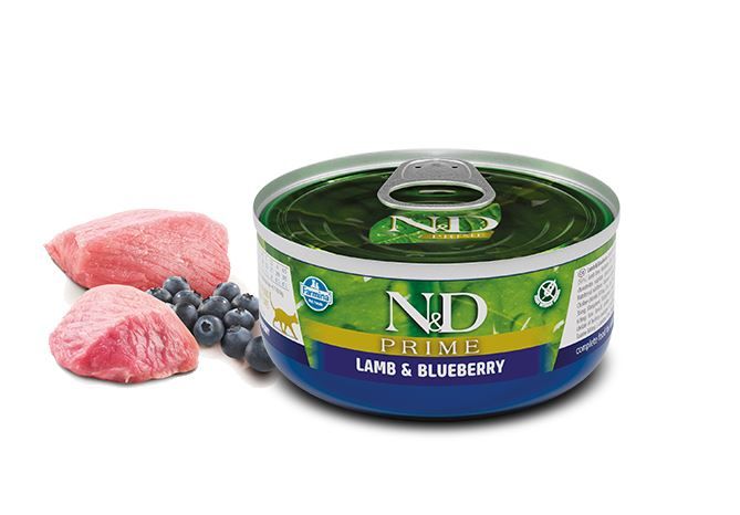 Chat adulte boîte prime agneau & myrtille (70 g) - Farmina