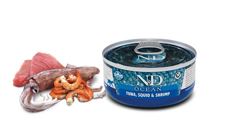 Chat adulte boite océan thon, calamar & crevettes - Farmina