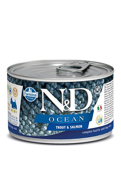 Chien adulte mini boîte océan truite & saumon - Farmina
