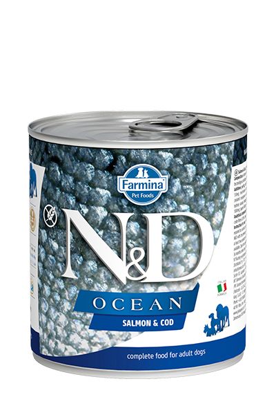 Chien adulte boite océan saumon & morue (285 g) - Farmina