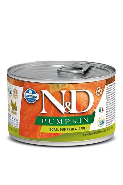 Chien adulte mini boîte potiron sanglier & pomme - Farmina
