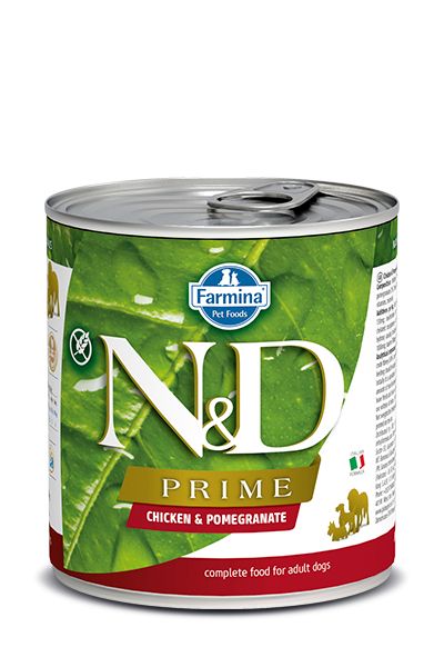 Chien adulte boîte prime poulet & grenade (285 g) - Farmina