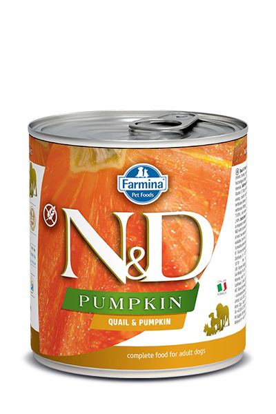 Chien adulte boîte potiron & caille (285 g) - Farmina