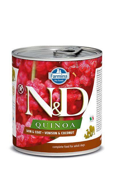 Chien adulte boîte quinoa cerf & noix de coco (285 g) - Farmina