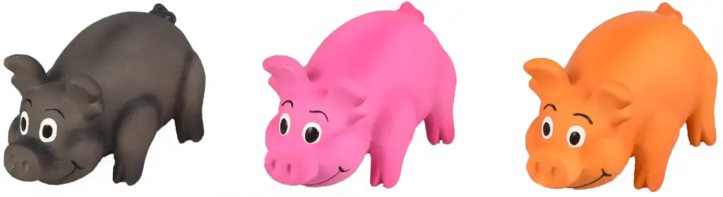 [12423] Jouet chien "Cochon" en latex - Flamingo