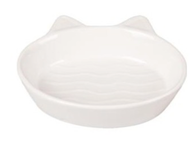 [12428_22289] Gamelle pour chat "Gizmo" (Blanc) - Flamingo