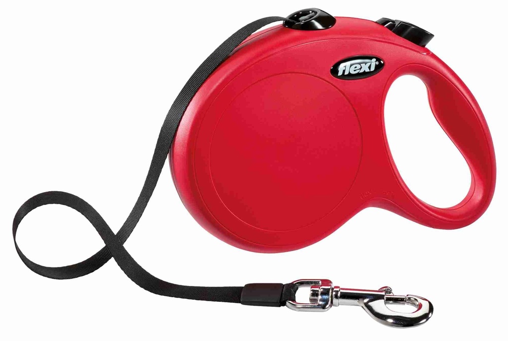 Laisse sangle Flexi "New Classic" - Rouge (L 5m) - Flexi