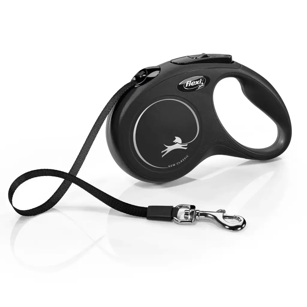 [12561-001] Laisse sangle Flexi "New Classic" - Noir (S) - Flexi