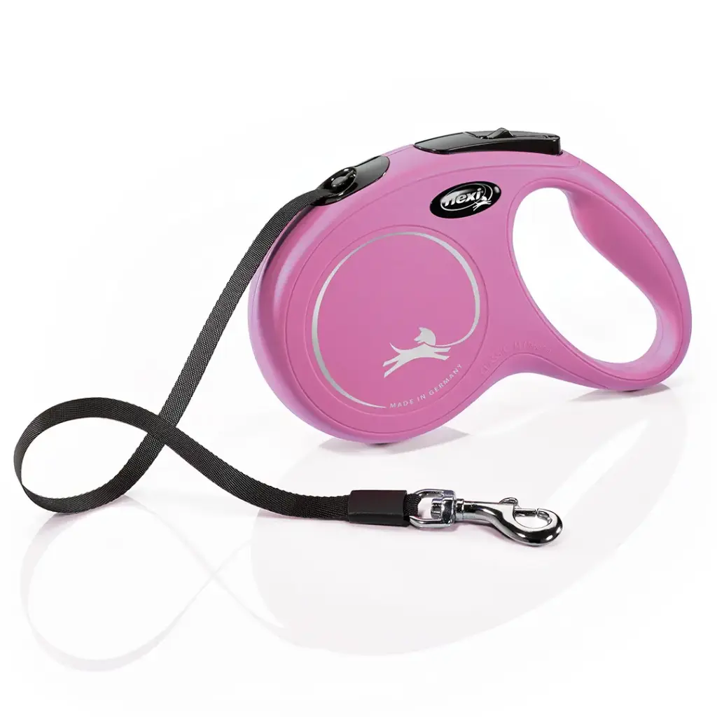 Laisse sangle Flexi "New Classic" - Rose (S) - Flexi
