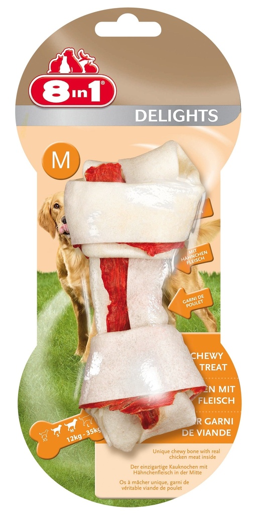 Os à mâcher noué Delight "M" - 8 in 1