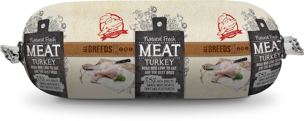 Saucisse pour chien à la dinde (600 g) - Natural Fresh Meat