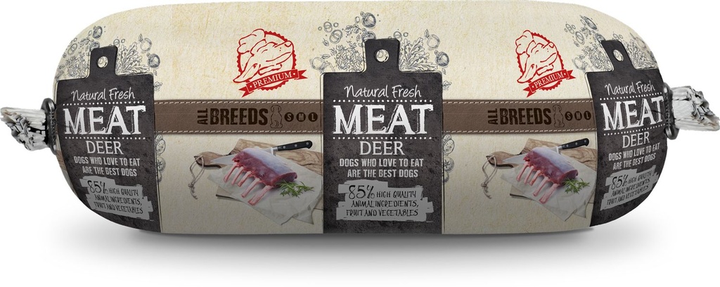 [12713_22753] Saucisse pour chien au cerf (250 g) - Natural Fresh Meat