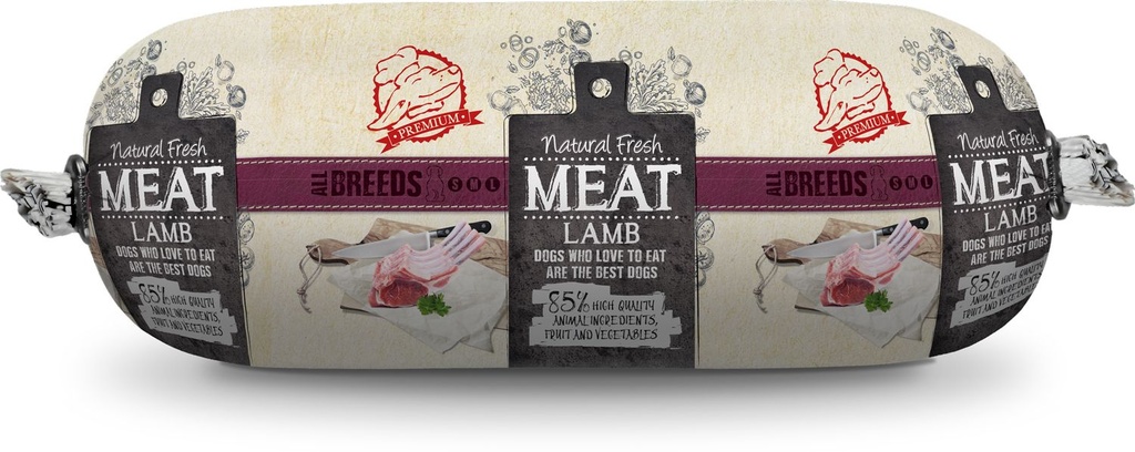 Saucisse pour chien à l'agneau (600 g) - Natural Fresh Meat