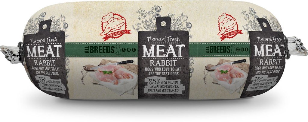 Saucisse pour chien au lapin (600 g) - Natural Fresh Meat