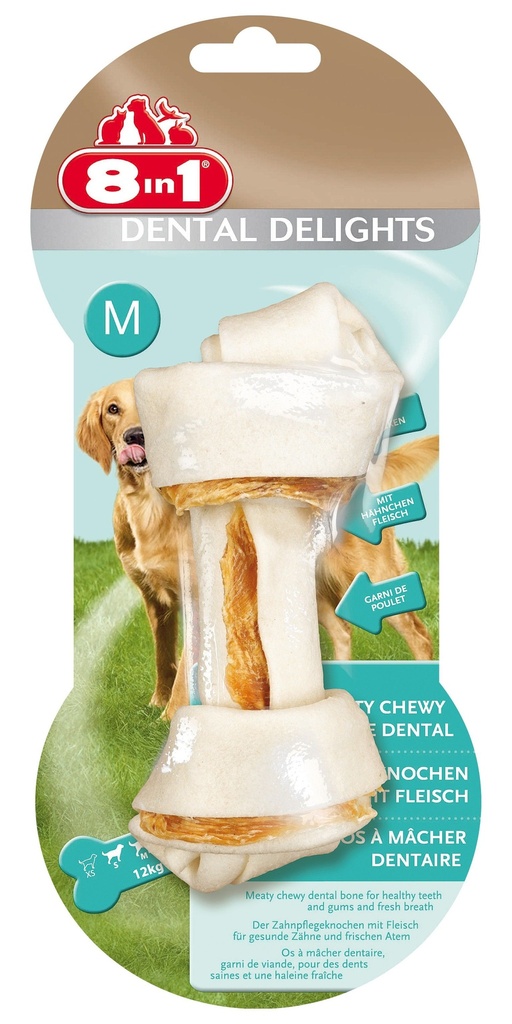 Os à mâcher noué Dental Delight "M" - 8 in 1