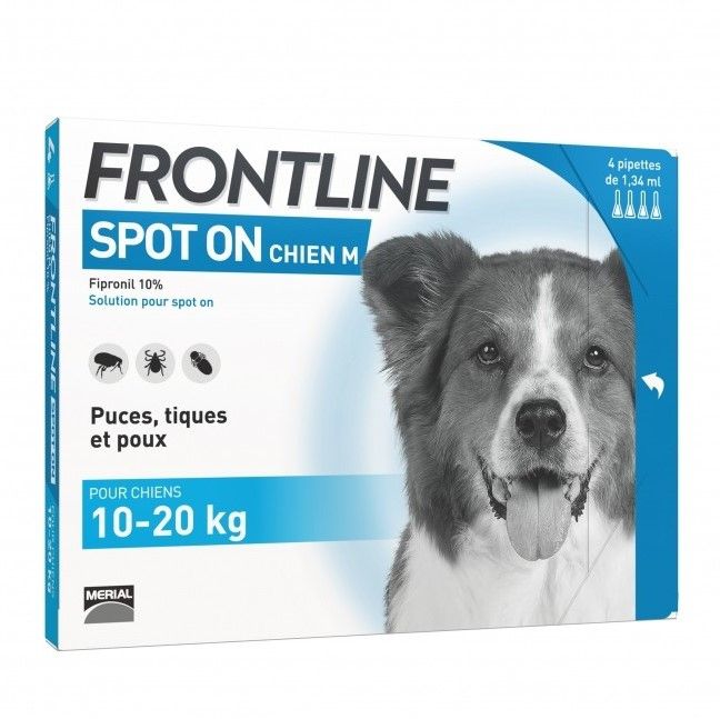"Frontline Spot On" chien 10-20 kg (6 pipettes) - Merial